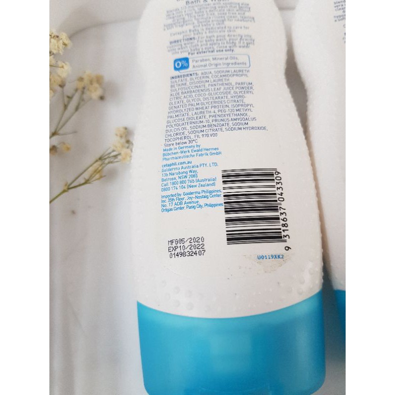 Sữa tắm gội toàn thân 2in1 Cetaphil Baby Gentle Wash &amp; Shampoo dịu nhẹ cho bé 320ml
