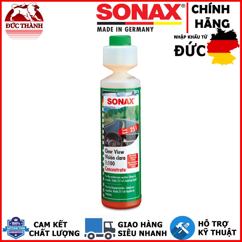 Dung dịch rửa kính đậm đặc Sonax Clear View 1:100 387141 250ml