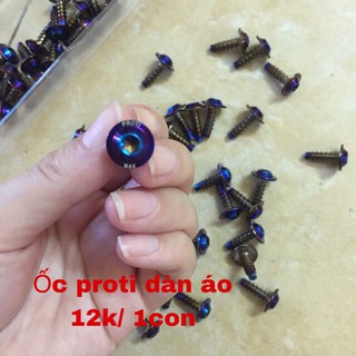 Ốc lục giác bông inox 304 Titan Proti gắn dàn áo, pô air mọi loại xe Rẻ Vô Địch