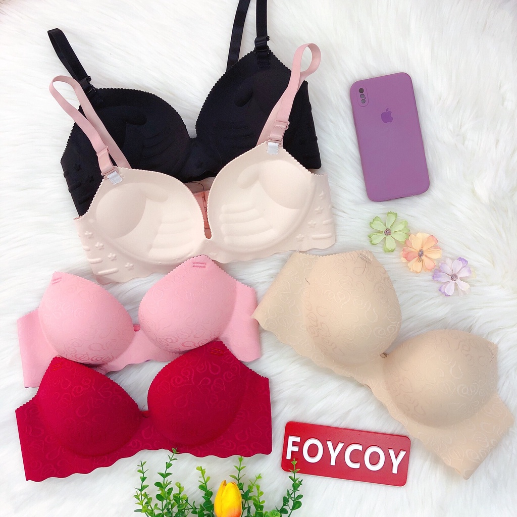 Áo lót nữ, áo ngực nữ su, không gọng, đệm siêu dày bàn tay nâng ngực chống xệ - AL SU 24