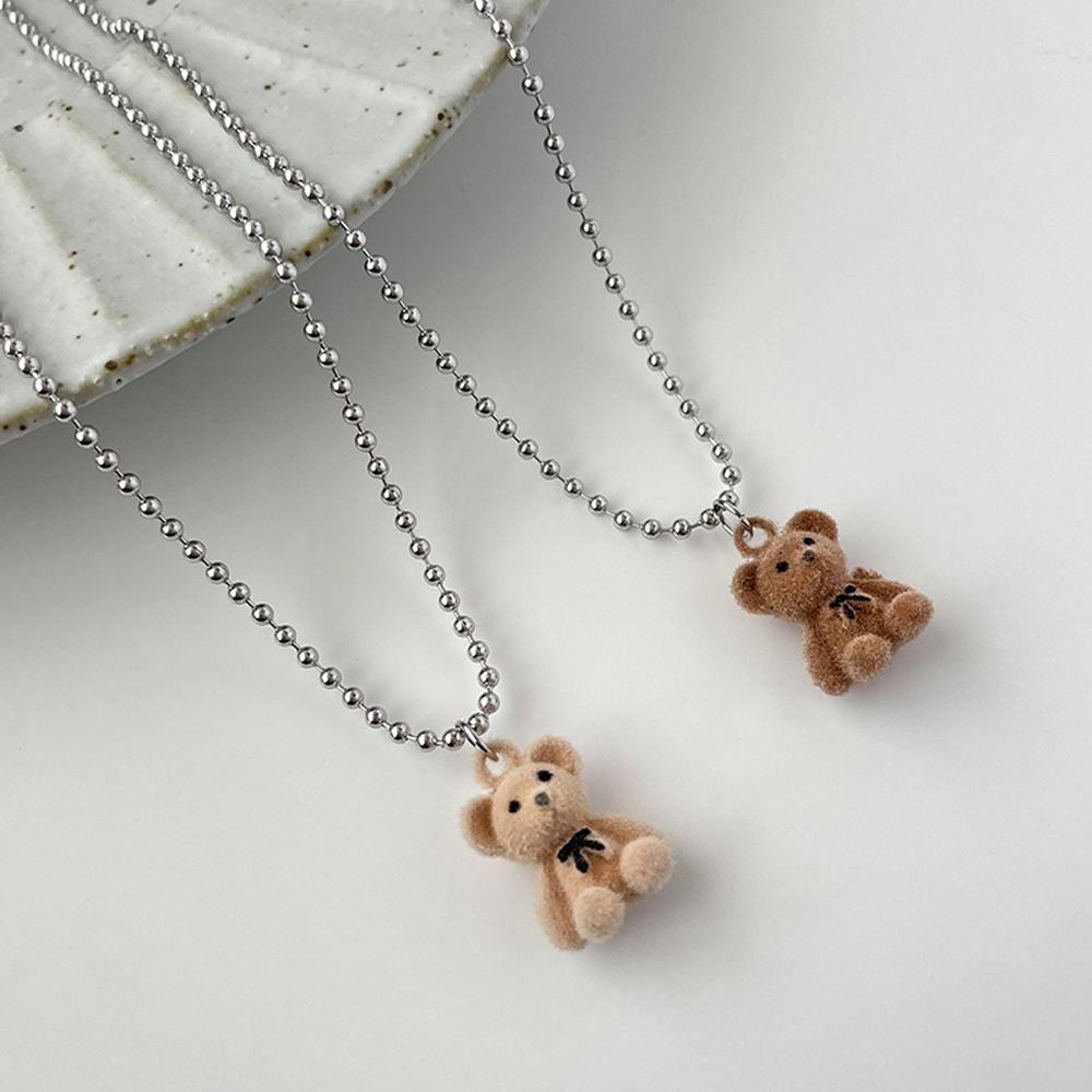 AROMA Vòng cổ Mặt Gấu Hoạt Hình Màu Kẹo Ngọt Thời Trang Cho Nữ