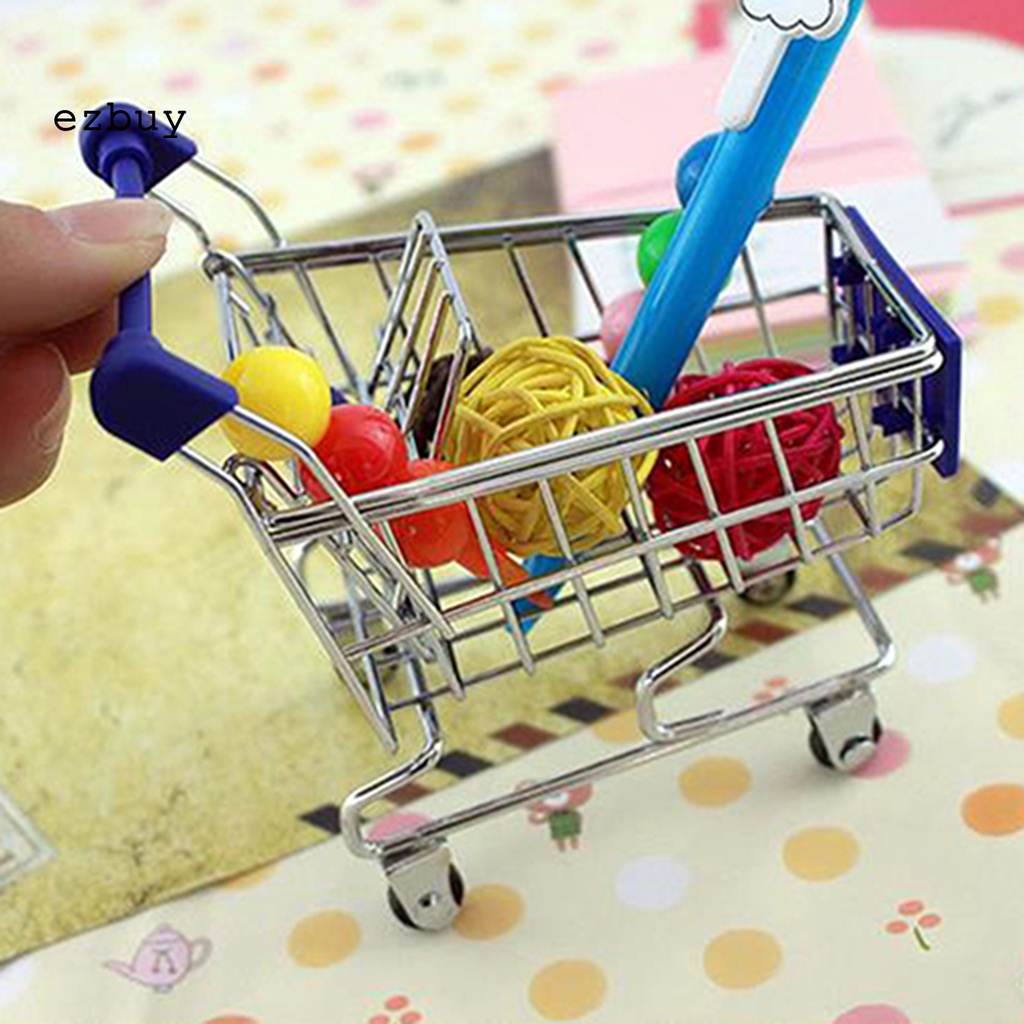 Giỏ Mua Sắm Mini Có Bánh Xe Đẩy Độc Đáo Trang Trí Nhà Cửa