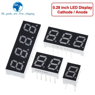 Ống đèn led kỹ thuật số 0.28 inch 1bit 2bit 3bit 4bit hiển thị anode / cathode 0.28" bảng hiển thị led 7 segment 7