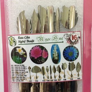 Dụng cụ làm thạch rau câu 3D Ngọc Huệ (bộ số 16 - hoa huệ trắng, lan hồ điệp, mẫu đơn, cúc bách nhật, huệ mưa)