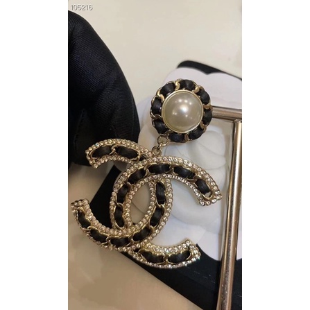 Bông Tai Chữ C Đính Ngọc Trai Nhân Tạo 22P