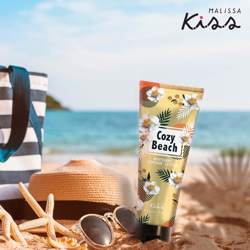 Sữa Dưỡng Thể Sáng Da Hương Nước Hoa Malissa Kiss Cozy Beach 226gr