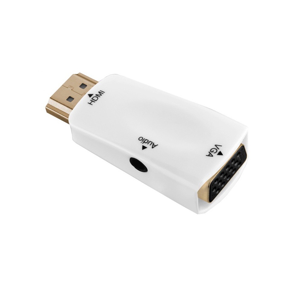 ĐẦU ĐỔI HDMI -&gt; VGA + AUDIO TRẮNG