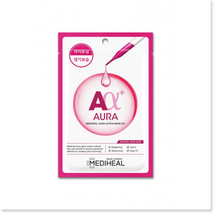 [Mã chiết khấu giảm giá mỹ phẩm chính hãng] Mặt Nạ Mediheal Aura Alpha Trắng Sáng Mediheal Aura Alpha Mask EX 23ml