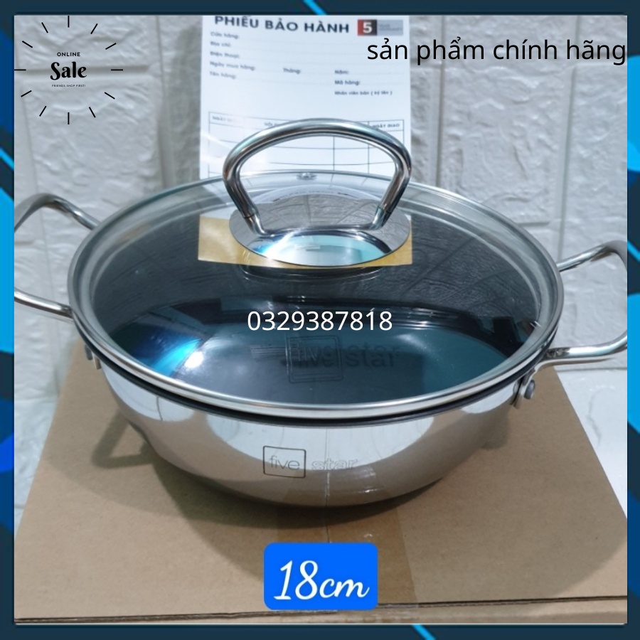 Nồi chống dính inox đáy từ cao cấp,Nồi Chảo Fivestar Inox chống dính 3 lớp đáy