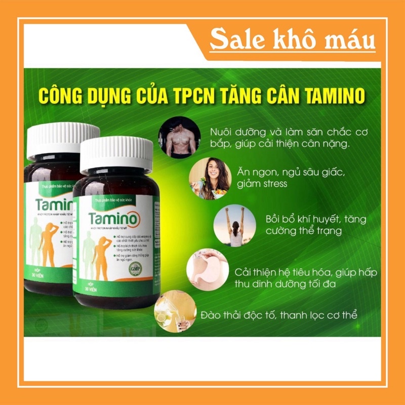 [Chính hãng] Tăng cân Tamino an toàn, hiệu quả hộp 30 viên