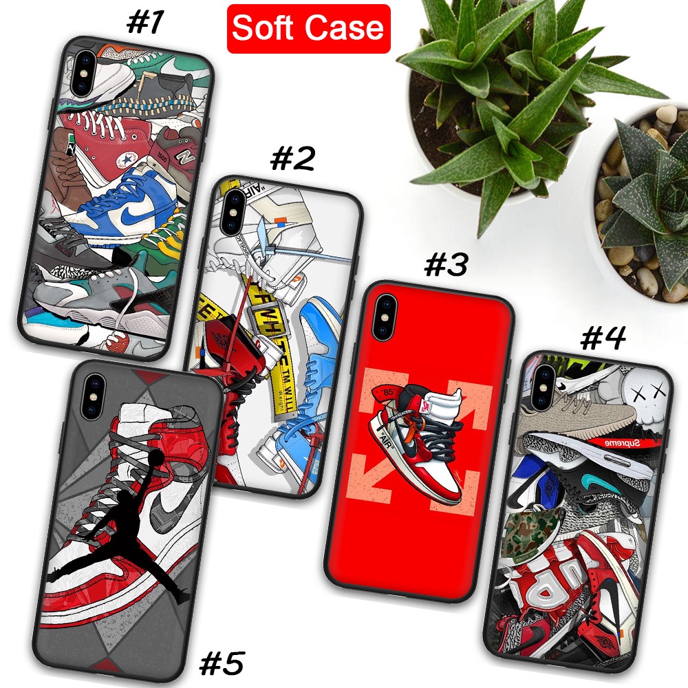Ốp Điện Thoại Silicon Mềm Màu Đen Hình jordan 1 JU41 Cho iphone 5 5S 6 6S 7 8 Plus X XS Max XR SE 2016 2020