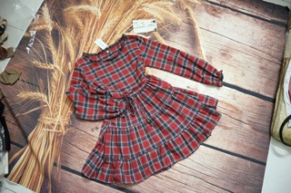(Ảnh thật) Đầm baby doll caro (Đầm bầu)