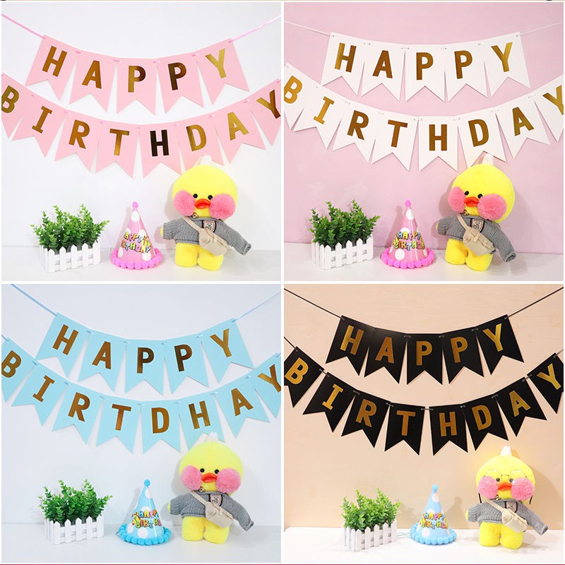 Set cờ treo trang trí tiệc sinh nhật hình chữ Happy Birthday