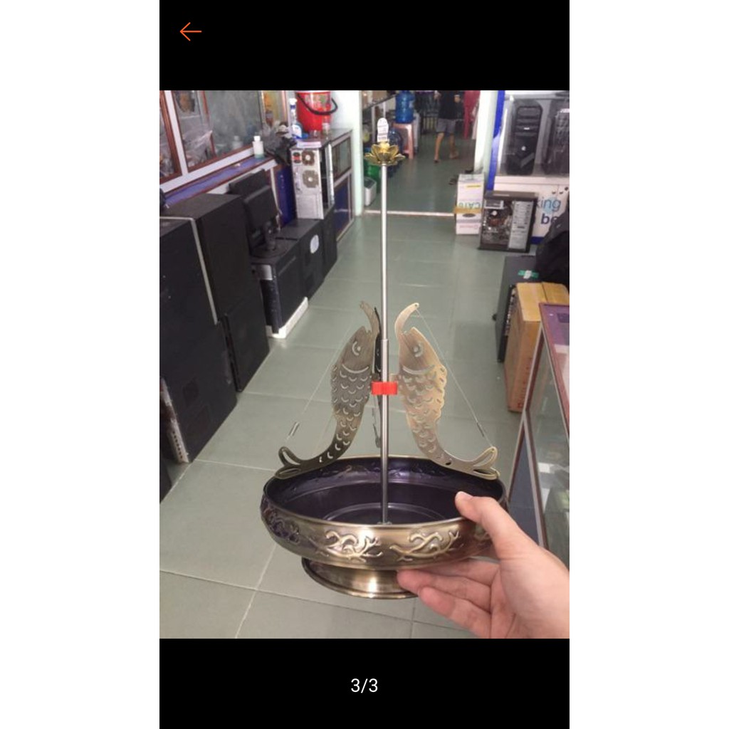 Khay đốt hương vòng hình cá chép