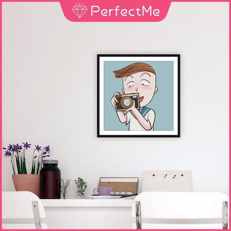 (Hàng Có Sẵn) Bộ Tranh Đính Đá Tự Làm Trang Trí Nhà Cửa Hình Maruko 5D Cỡ 30 X 30Cm