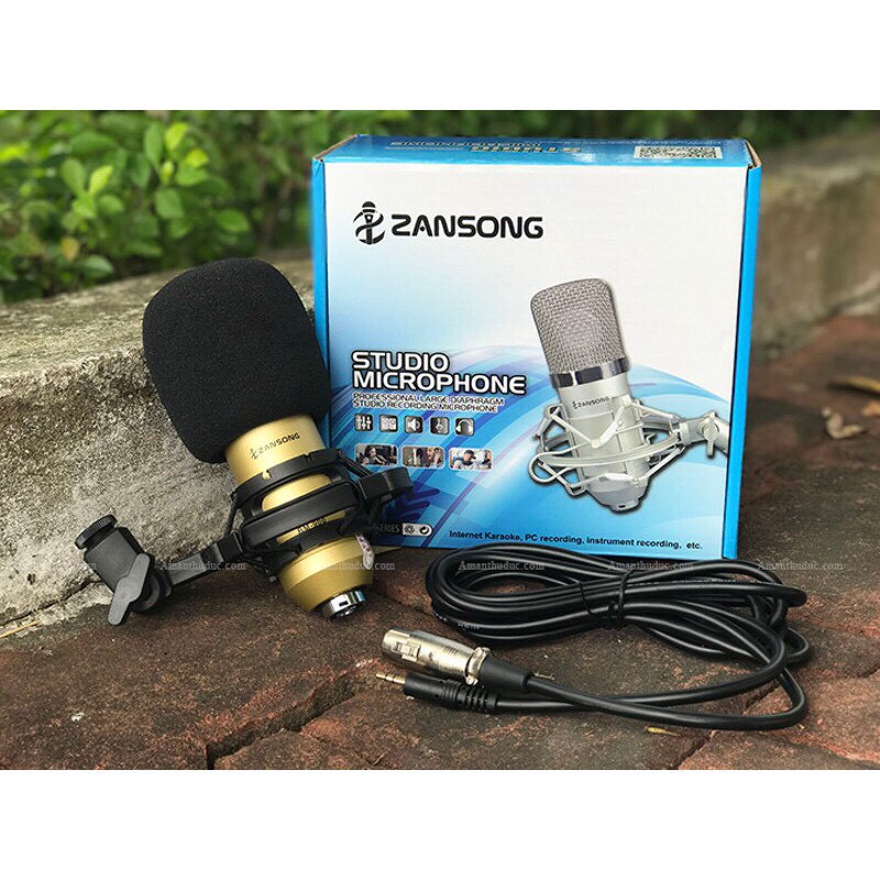 [CÒN ÍT] Micro BM900 ZANSONG thu âm, livestream  fb, tiktok, hát karaoke, thiết kế tinh xảo-âm thanh trung thực, giá rẻ