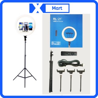Đèn Led Livestream 55CM RL21 chính hãng công suất lớn - Đèn Livestream có 3 kẹp điện thoại và remote điều khiển