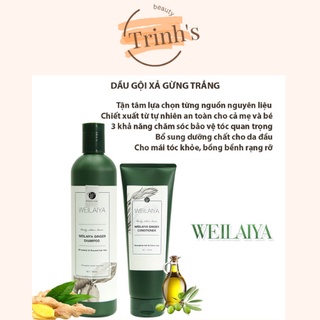 Bộ dầu gội xả gừng weilaiya giảm rụng, kích mọc tóc nhanh - trinhs.beauty