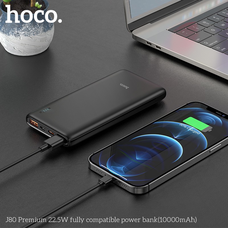 Pin sạc dự phòng PD20W - Hoco J80 đèn báo vạch pin, tích điện dung lượng 10000mAh - Chính hãng