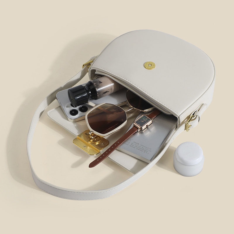 Túi đeo vai IELGY nắp lật hình bán nguyệt phong cách Hàn Quốc đơn giản thời trang cho nữ