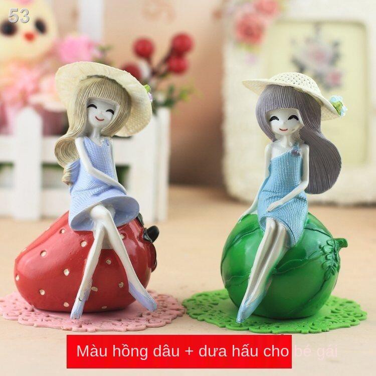 Trái cây cô gái nhựa đồ thủ công mỹ nghệ sáng tạo quà tặng trang trí nhà dễ thương vật dụng nội thất ô tôZ