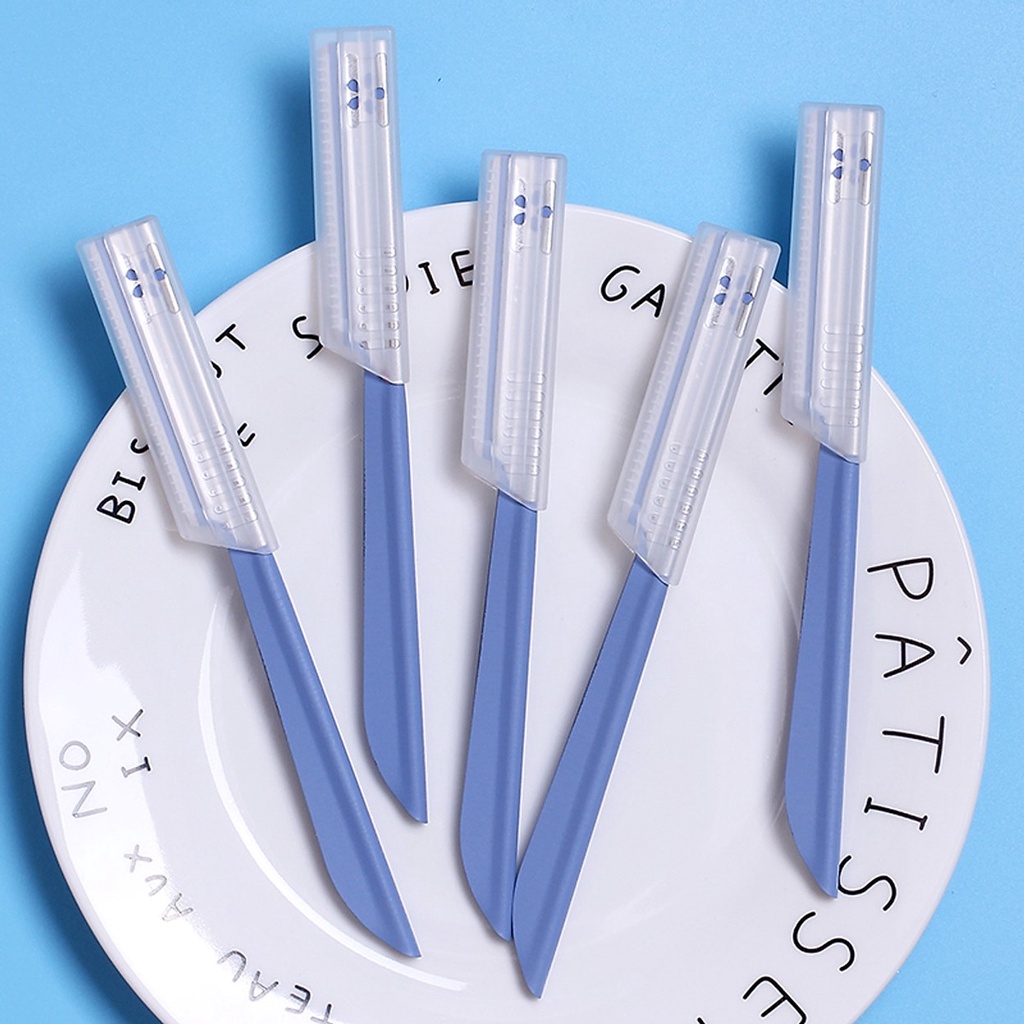 Dao cạo chân mày, lông mặt KAI - cán Xanh