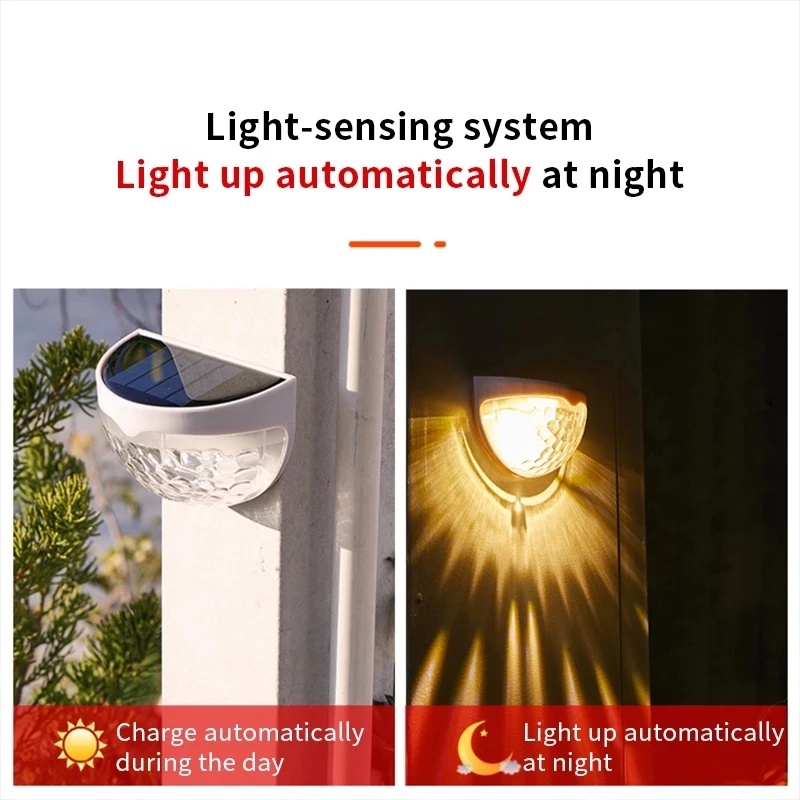 Đèn LED năng lượng mặt trời hình bán nguyệt có chống thấm nước dùng để trang trí sân vườn