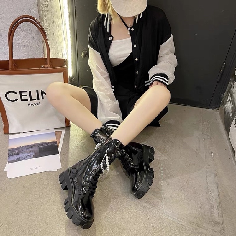 Boot đùi, boot cao cổ mix dây ngọc phong cách chiến binh thời trang phong cách cá tính, độc lạ dành cho nữ