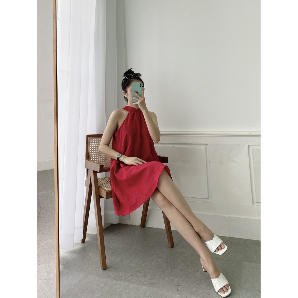 YU CHERRY | Đầm cổ yếm nữ cổ tàu Yem Dress YD123