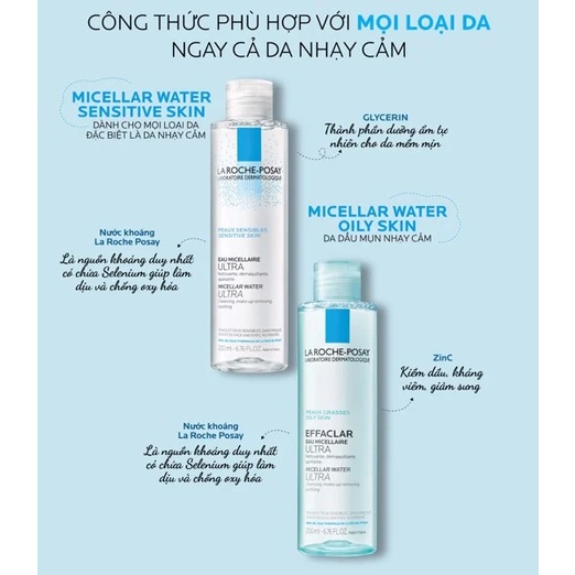 [Đủ Màu] Nước Tẩy Trang La Roche Posay Effaclar Eau Micellaire Ultra (400ml)