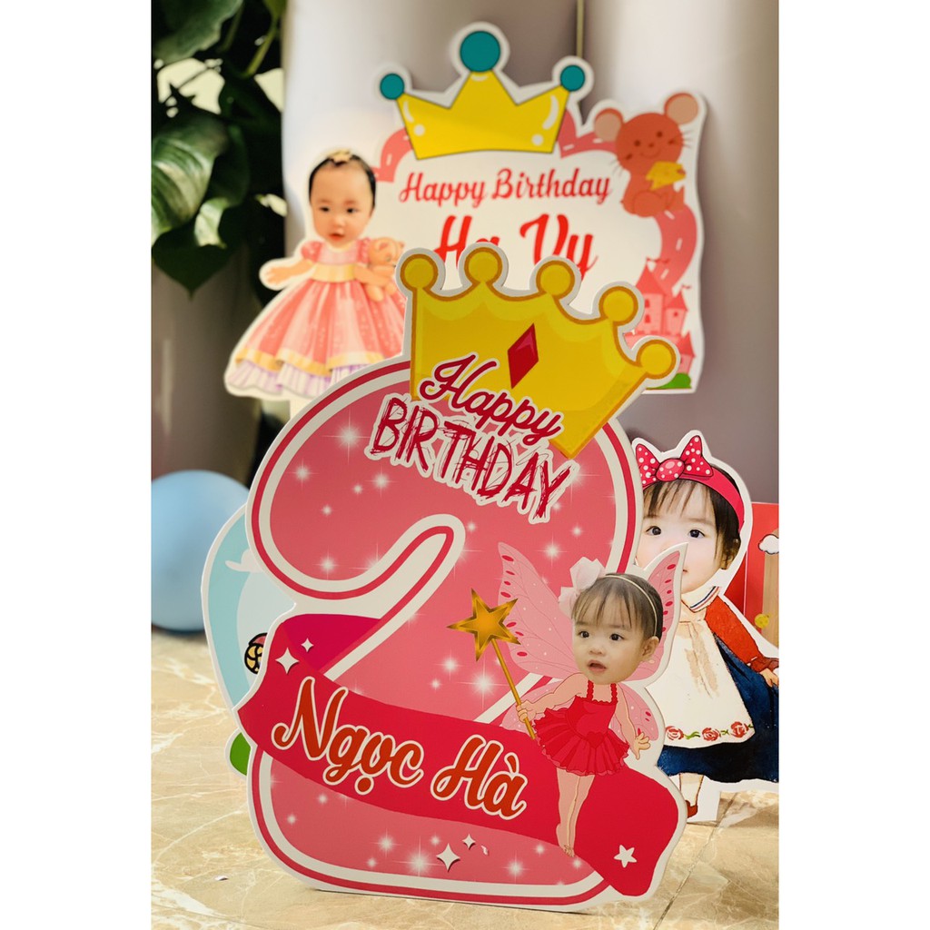 Chibi Số tuổi BÉ GÁI ⚡️CHÈN TÊN VÀ CHIBI BÉ⚡️bé để bàn cao 45cm