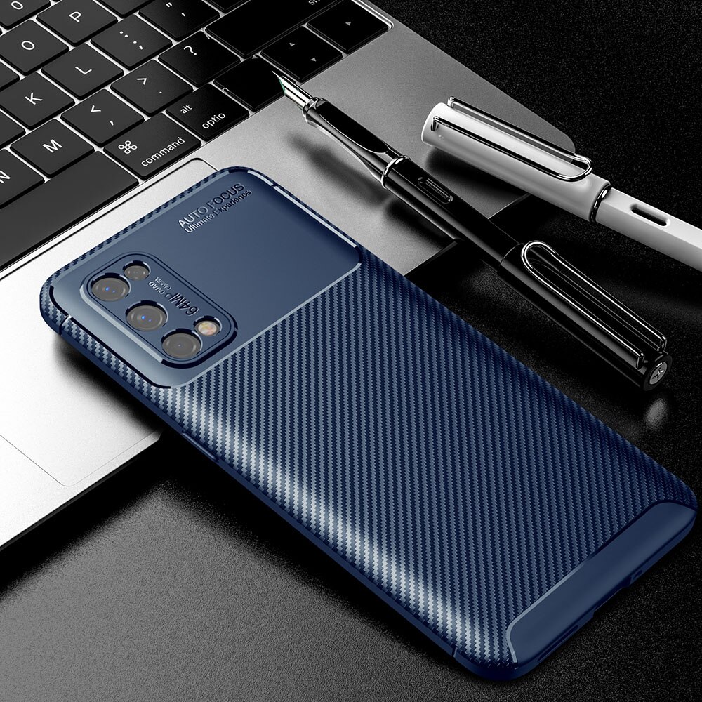 Ốp điện thoại vân sợi carbon chống sốc sang trọng cho Realme Q2 Pro Q2I Q2