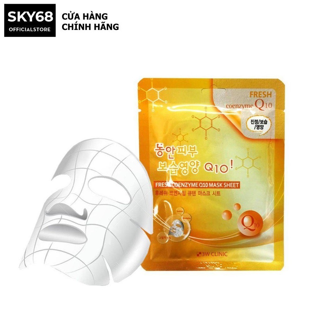 🌺Combo 10 🌺 Mặt Nạ Bổ Sung Collagen 🌺 3W Clinic Fresh Coenzyme Q10 Mask Sheet 23ml 🌺