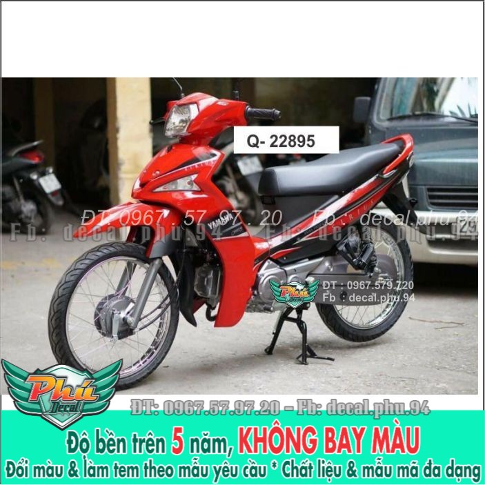 Tem rời Sirius Fi đỏ đen giả zin  -1