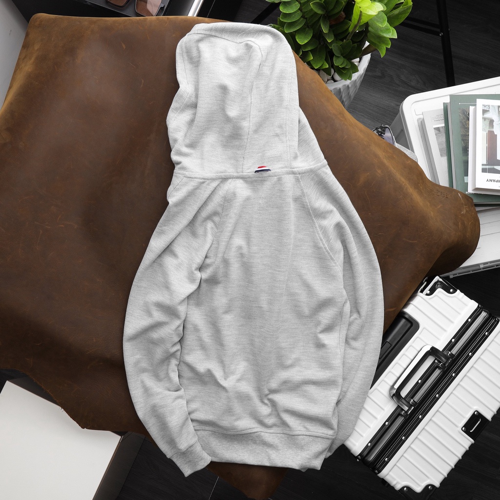 Áo khoác unisex khóa kéo nón rộng vải pique có túi trong , Áo khoác nam Bigsize  - 3bros Quần Áo