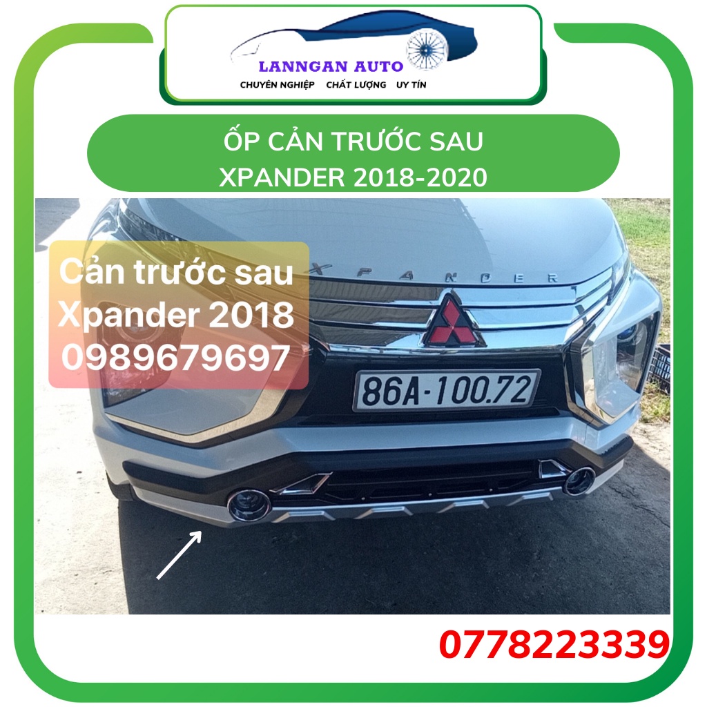 Ốp Cản Trước Sau xe Xpander 2018-2020, bộ líp cản trước sau độ cho xe Xpander