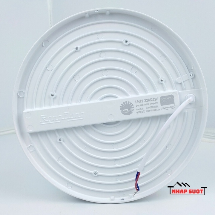 [Chính Hãng] Đèn ốp trần 22W LED Rạng Đông thiết kế tràn viền (vuông / tròn), chống ẩm IP54, bảo hành 3 năm - LN12