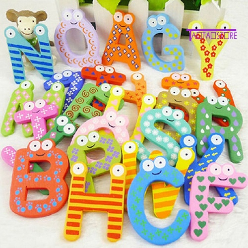 Bộ 26 Chữ Cái Từ Tính A-Z Bằng Gỗ Đồ Chơi Giáo Dục Cho Bé