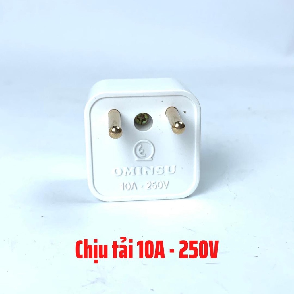 Đầu nối đa năng OMINSU chuyển đổi từ 3 chân sang 2 chân, có đèn báo - P22X