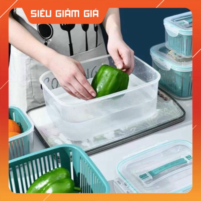 [ ĐỔ SỈ] HỘP ĐỰNG ĐỒ BẢO QUẢN TỦ LẠNH - Bộ set 5 rổ hộp đựng đồ tủ lạnh đa năng thông minh cao cấp shop KUMO