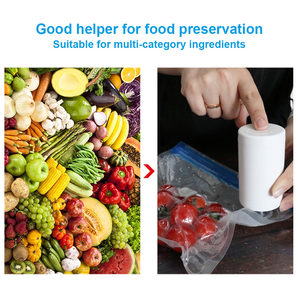 Vacuum Sealer Reusable Clothes Packing Sealing Device Preservation Portable Space Saver Automatic Handle Pump Camping