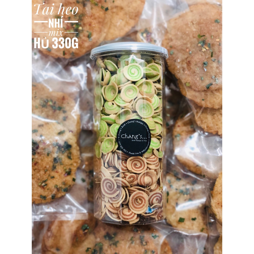 Bánh tai heo nhí mix 330G Hủ Pet cao cấp - Chang’s Food