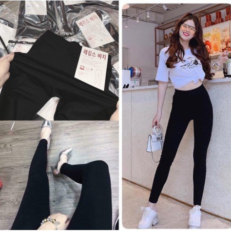 Quần legging 2 túi sau có size to tới 75kg legging xuất hàn