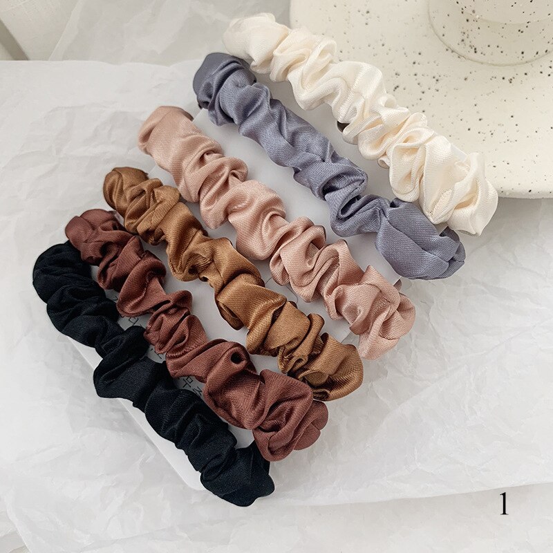 Small Satin Scrunchie Hair Ties,Cute Silk Hair Scrunchie Elastic Hairbands