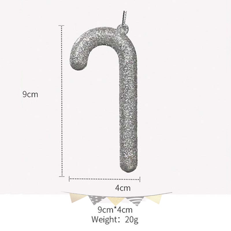 Set 6 gậy treo trang trí cây thông noel làm từ PVC bền bỉ với màu sắc bắt mắt ngẫu nhiên