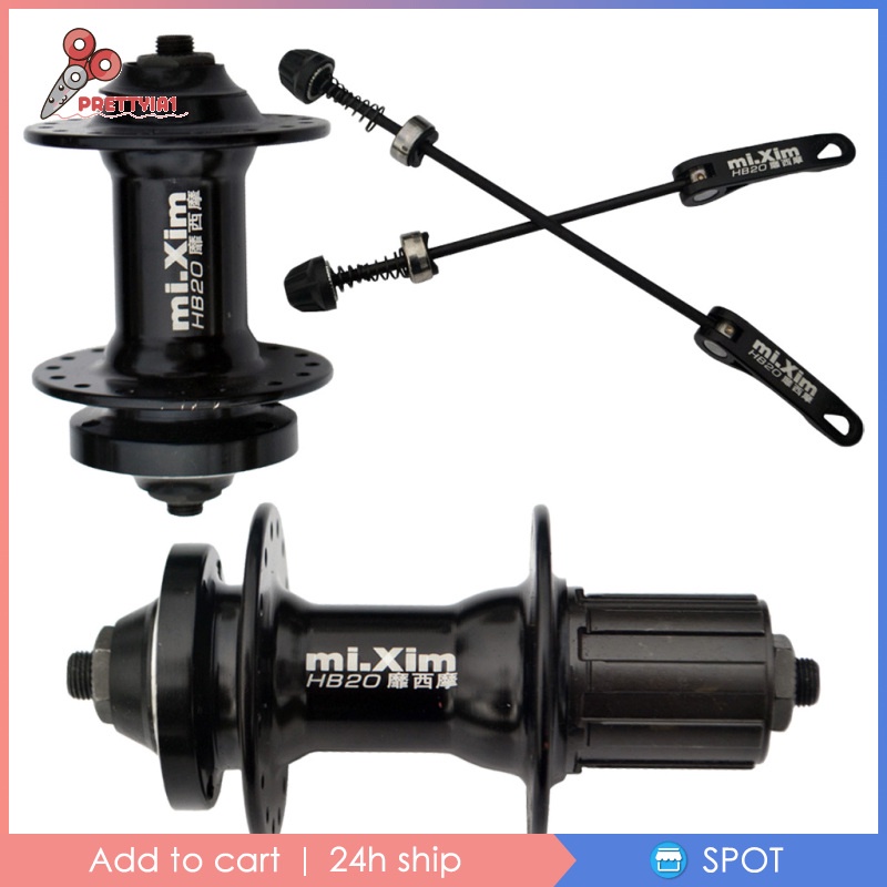 Bộ Trục Phanh Đĩa Trước / Sau 32 / 36 Lỗ Màu Đen Tháo Gỡ Nhanh Cho Xe Đạp Leo Núi Prettyia1