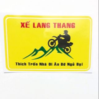 Tem phượt xế lang thang cho phượt thủ dán xe máy, ô tô, dán balo, bàn học, đồ vật