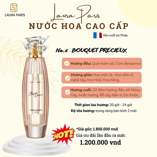 Nước hoa Nữ Bouqet Precieux Laura Paris No1 100ml - Laura Sunshine Nhật Kim Anh