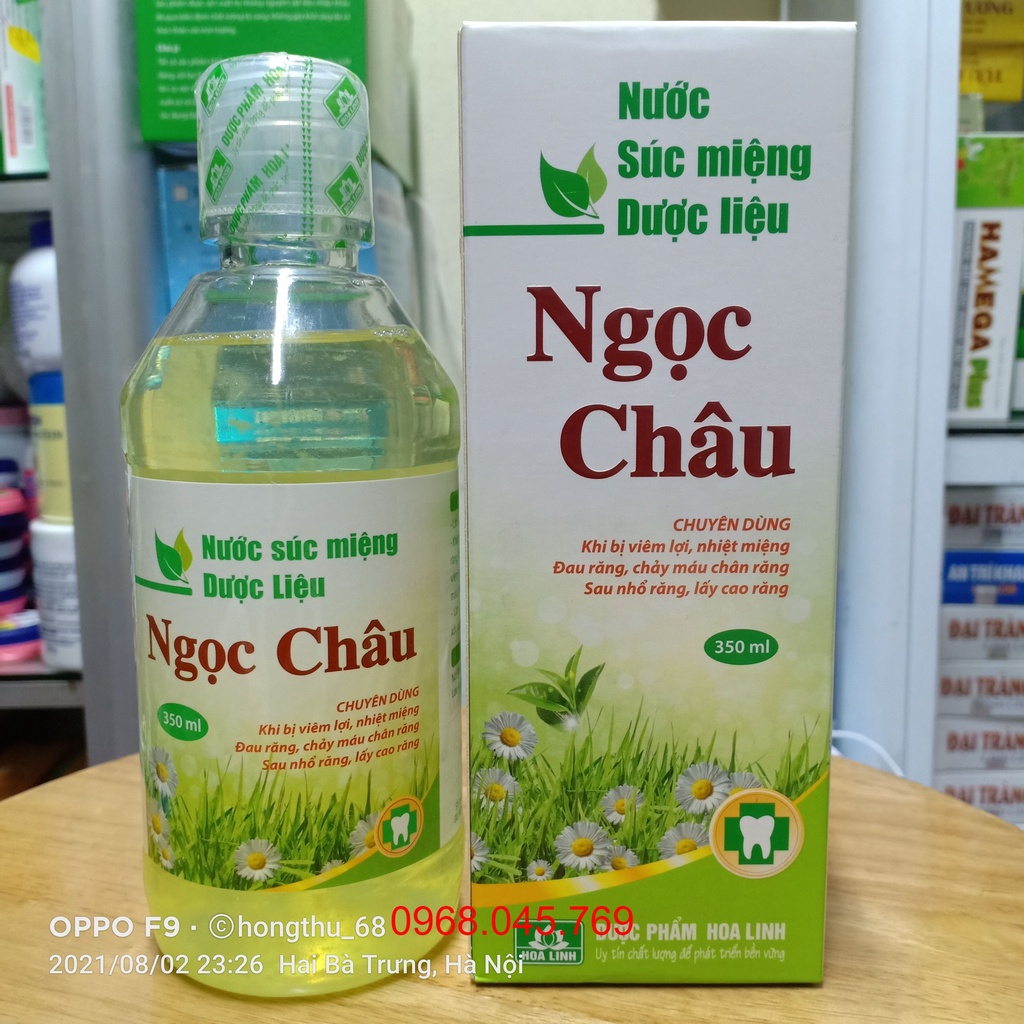 Nước Súc Miệng Dược Liệu Ngọc Châu lọ 350ml