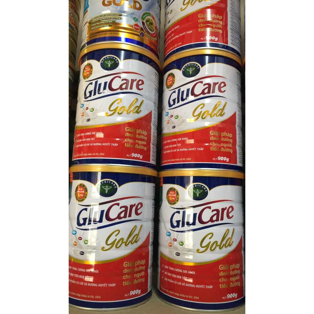 Com bo 2 lon sữa bột Glucare gold 900g dinh dưỡng cho người tiểu đường
